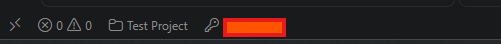 A screenshot of the toolbar showing the authenticated widget