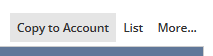 A screenshot of NetSuite's workflow's "Copy to Account"